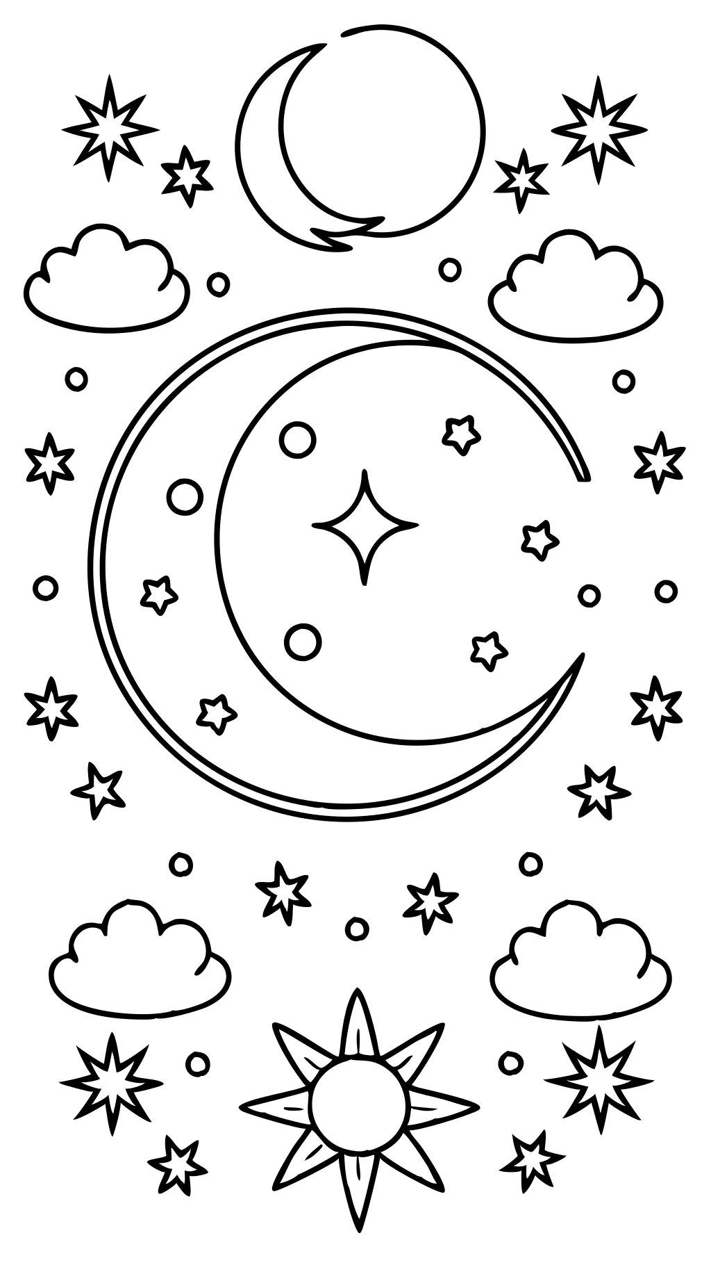 Coloriage des phases de la lune